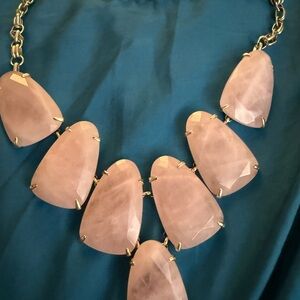 Kendra Scott Harlow Rose Quartz Statement Necklace